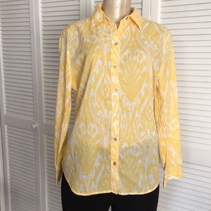 Chico's size 1 color yellow long sleeve Blouse